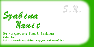 szabina manit business card